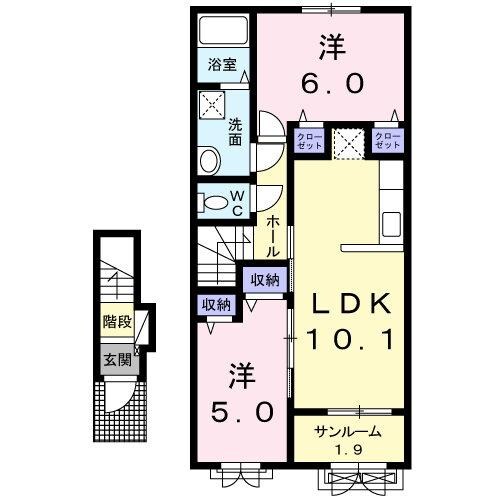 ジローエムＡⅠの物件間取画像