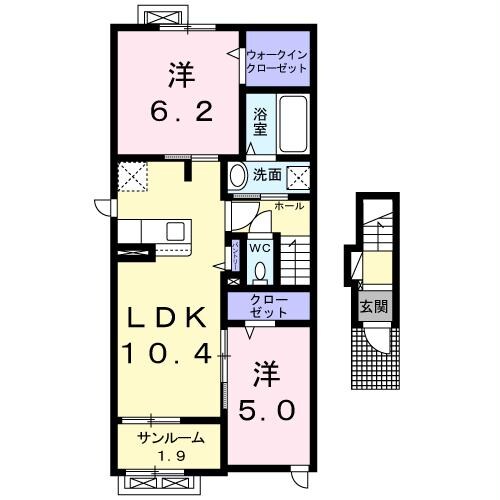 新発田駅 徒歩21分 2-2階の物件間取画像