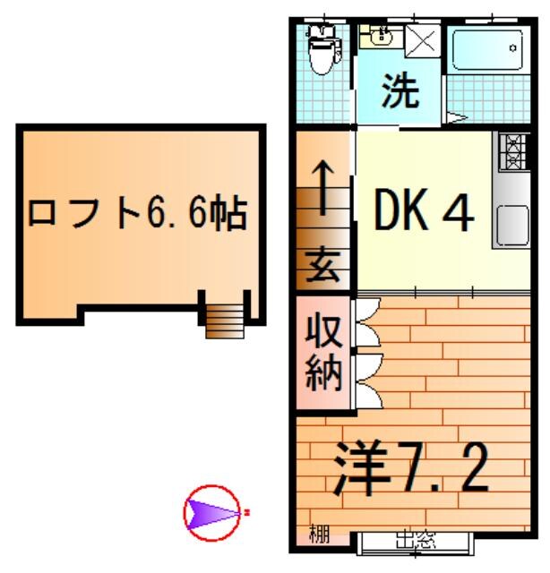 アービルカーサBの物件間取画像