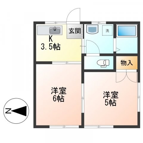 ハイツオカダの物件間取画像