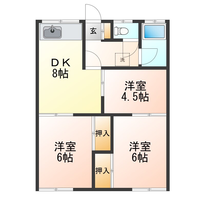 コーポみさわの物件間取画像