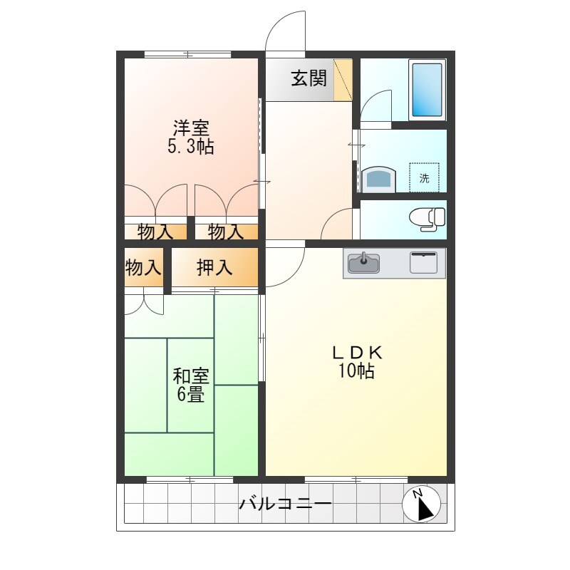 VESTA七日町の物件間取画像