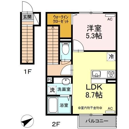 アンソレイエⅢの物件間取画像