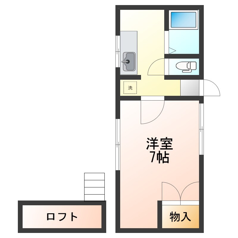 パステルコーポの物件間取画像