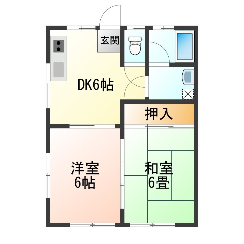 コーポからまつの物件間取画像
