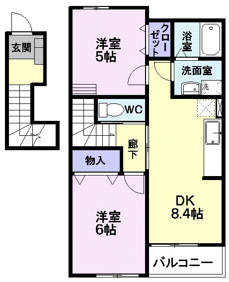 アンソレイエの物件間取画像