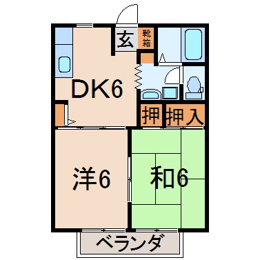 サンプレイスほなみの物件間取画像