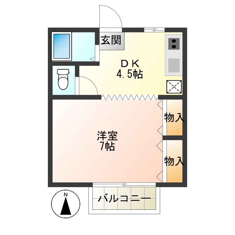 コーポ東海林の物件間取画像