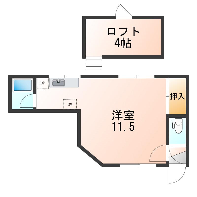 コーポエスポワールの物件間取画像