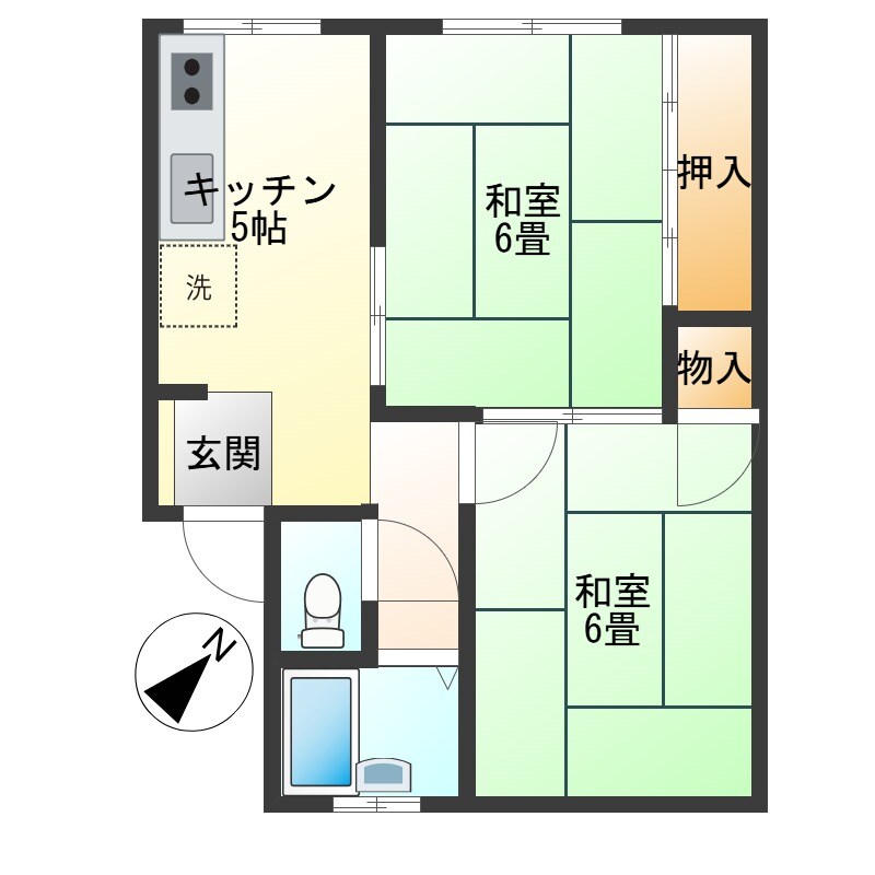 サンハイツイワタの物件間取画像