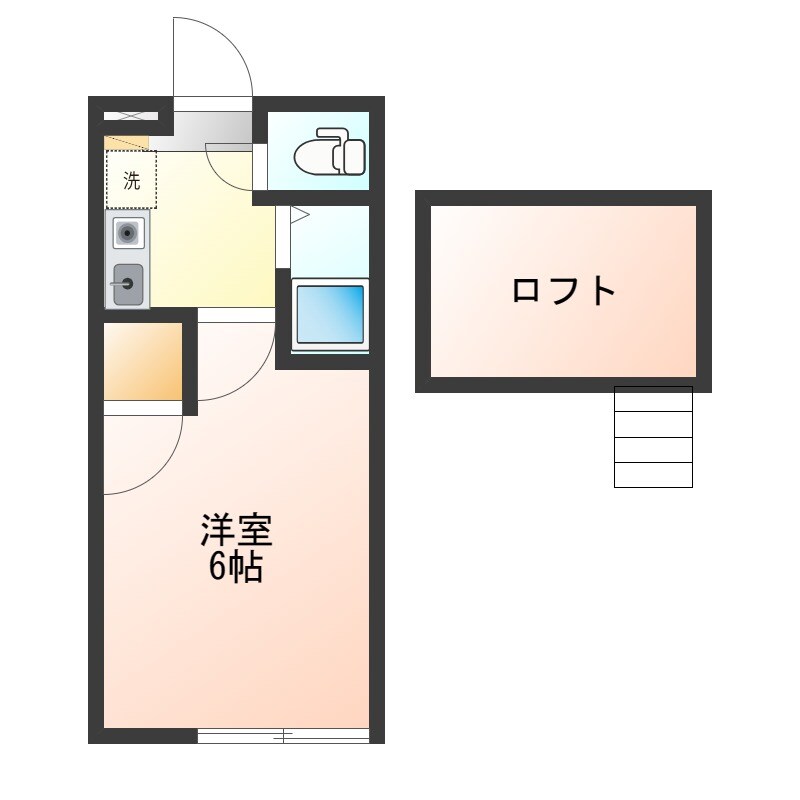 アップルハウスあさひ2Ｂの物件間取画像