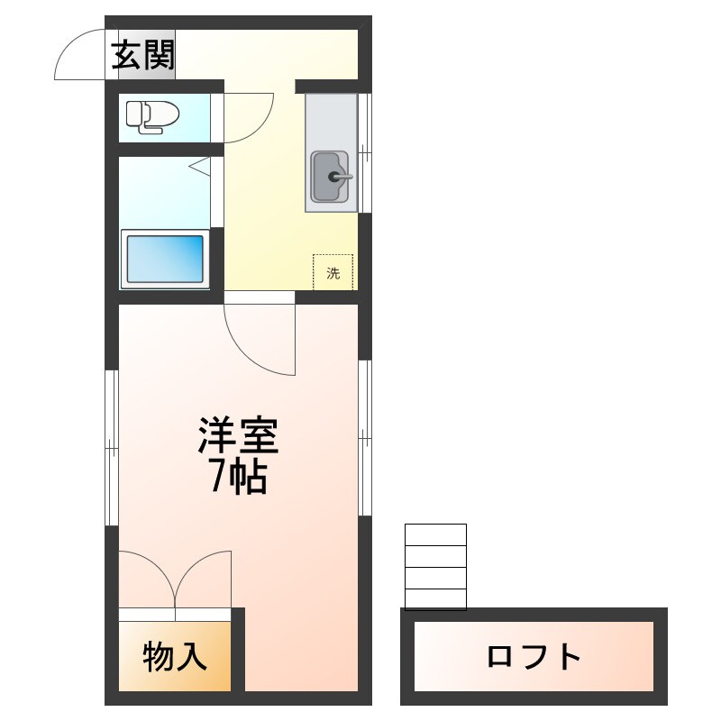 パステルコーポの物件間取画像