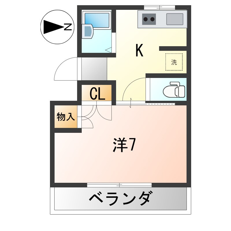 半田コーポの物件間取画像