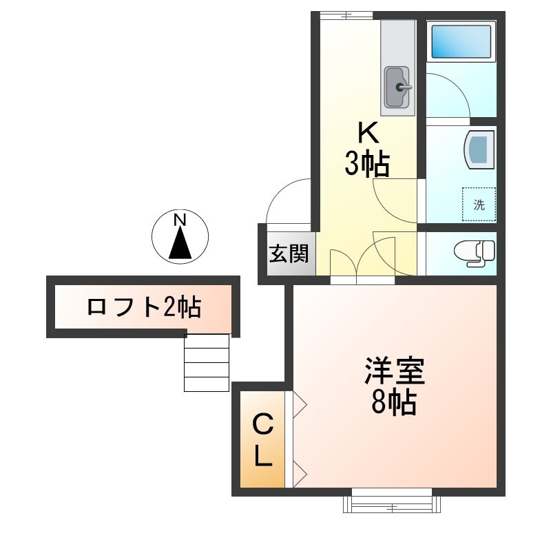 ダイヤ14鈴川の物件間取画像