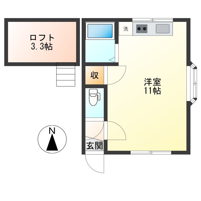 コーポエスポワールの物件間取画像