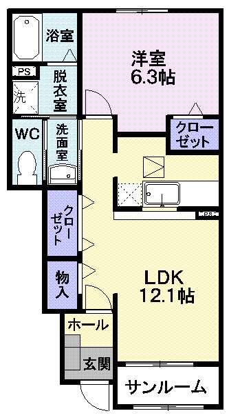 アムール　モコの物件間取画像