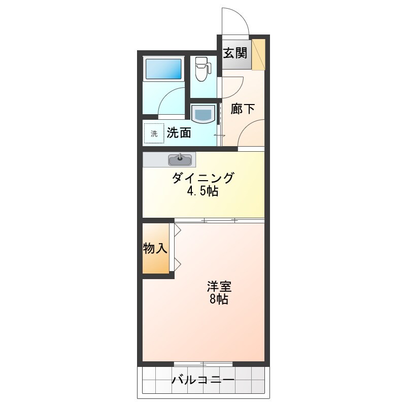 ラムセスＡ小白川の物件間取画像