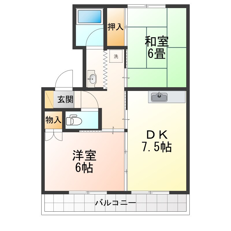 柏木マンションの物件間取画像