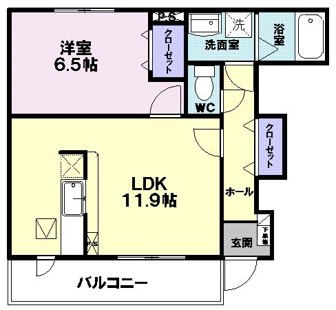メゾン・ボヌールの物件間取画像