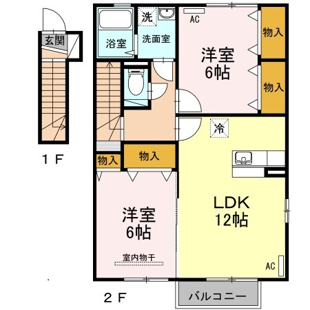 アンフロイデ Ｂの物件間取画像