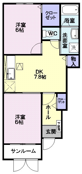 ウィスティリア　パディ弐番館の物件間取画像