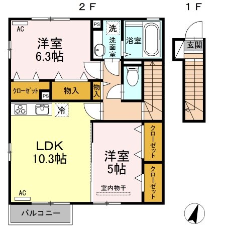 アンソレイエⅡの物件間取画像