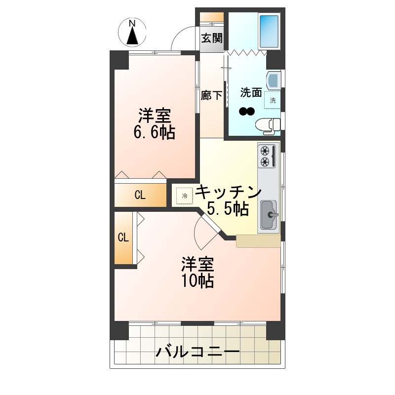 天神マンションの物件間取画像