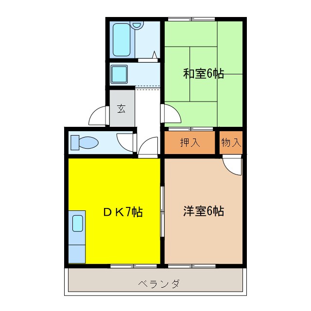 メゾンハーベスト　Ｂ棟の物件間取画像