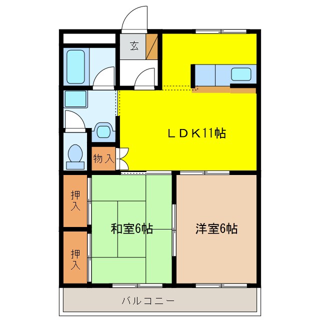 サンティアラＢの物件間取画像