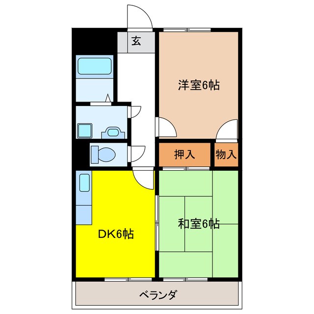 サンフラワー正木Ⅱの物件間取画像