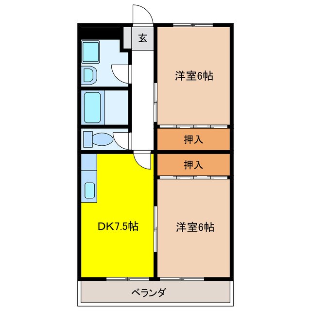 メゾン大島の物件間取画像