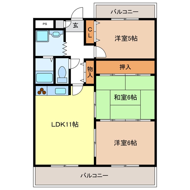 ピアドール長良の物件間取画像