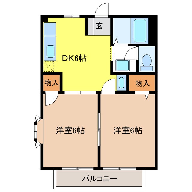 サンハイツＡの物件間取画像