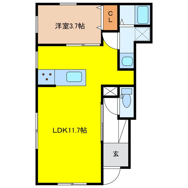 リーブルファイン正木町曲利Ⅰの物件間取画像