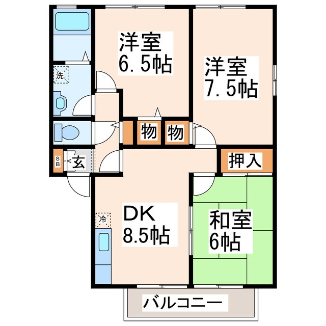 ヒロハイツの物件間取画像