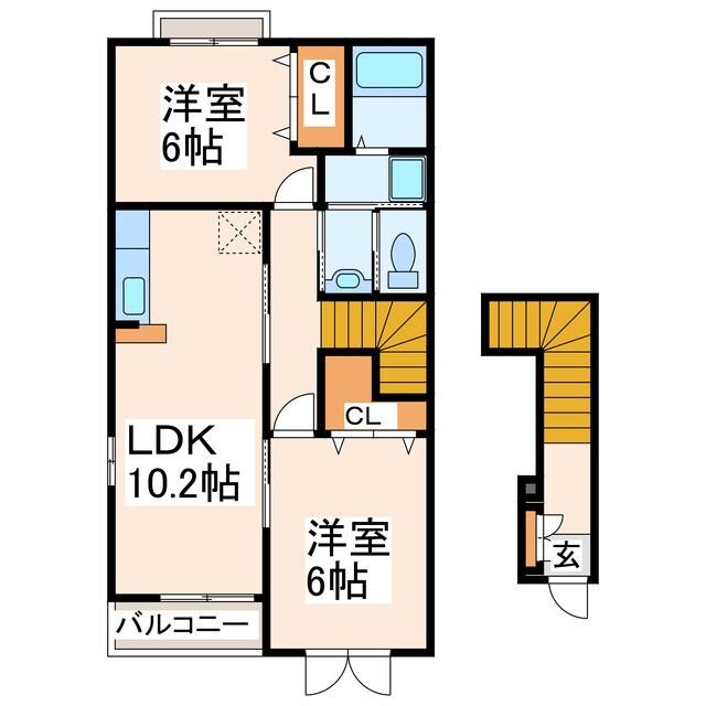 ランドヒルズA・B・Cの物件間取画像