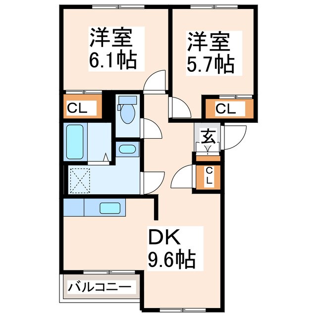 南ヶ丘 徒歩5分 1階の物件間取画像