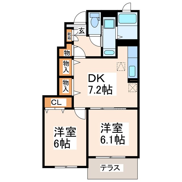 ガジュマルＡ・Ｂの物件間取画像