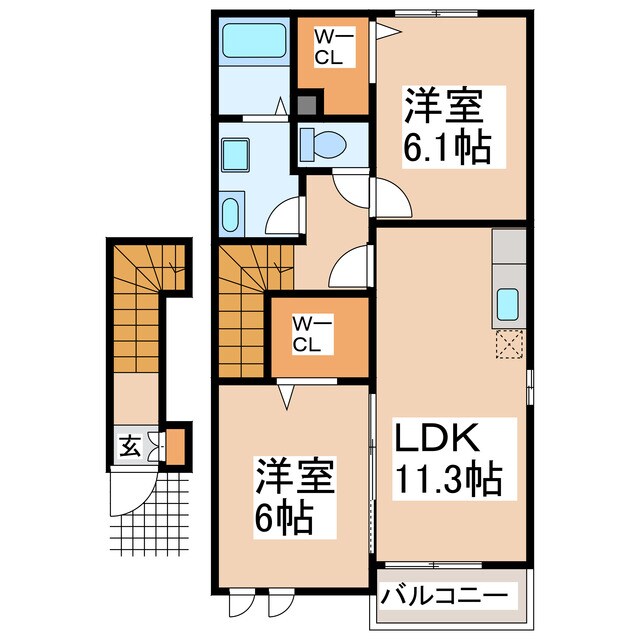 プリムローズⅠの物件間取画像