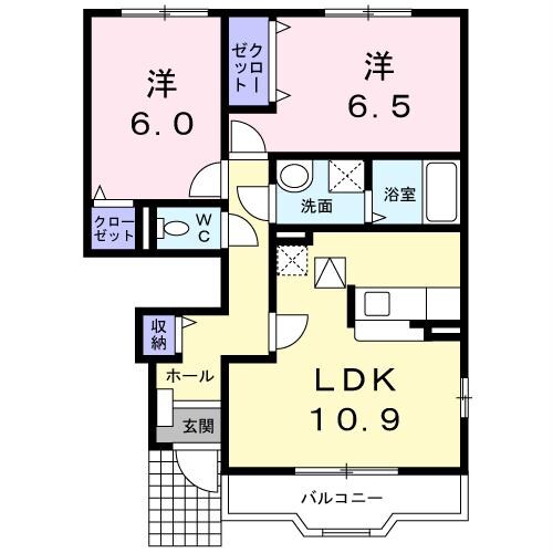 ラ・フォレスタＲＹＵ Ｅ・Fの物件間取画像