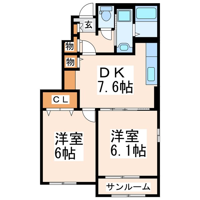 エスポワール（菊池市野間口）の物件間取画像