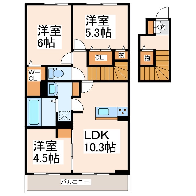 アクシズ泗水の物件間取画像