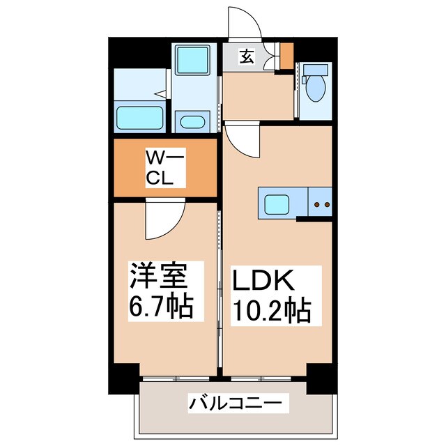 アーバンスペース弓削Ⅱの物件間取画像