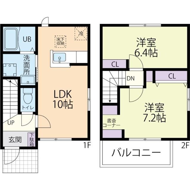 Solarium Sugimizu (ソレアード)杉水B棟の物件間取画像