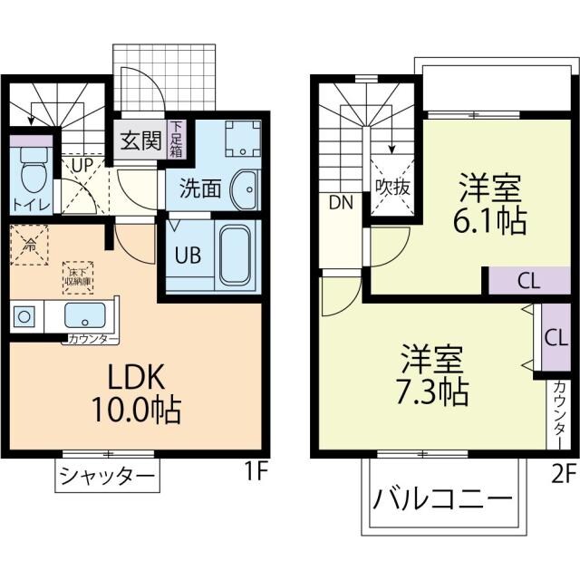 Solarium Sugimizu (ソレアード)杉水A棟の物件間取画像