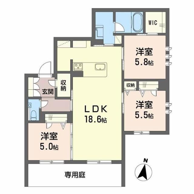 シャーメゾン武蔵ヶ丘の物件間取画像