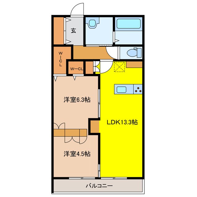 ＧＥＮＳ渡瀬　北館の物件間取画像