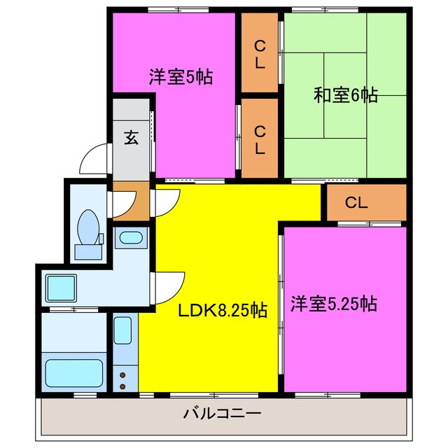 MESSAGE有玉西の物件間取画像