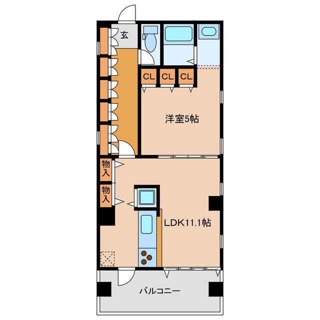 フロイデミーツ紺屋町の物件間取画像