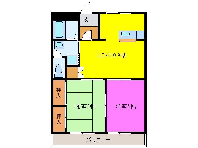 ネオキャッスルＡの物件間取画像